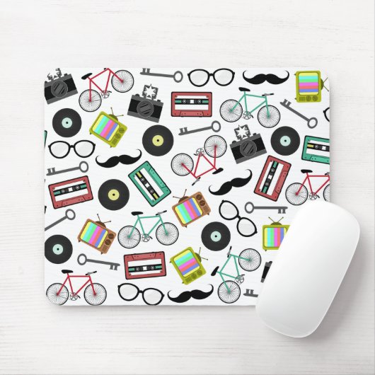 Hipster Themed Mousepad (Mit Mouse)