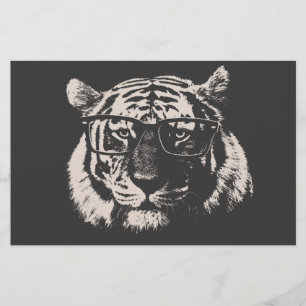 Hipster Tiger mit Brille