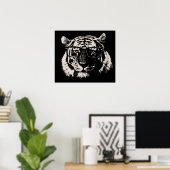 Hipster Tiger mit Brille Poster (Heimbüro)