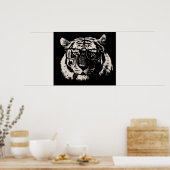 Hipster Tiger mit Brille Poster (Küche)