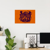 Hipster Tiger Poster (Heimbüro)