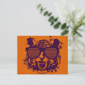 Hipster Tiger Postkarte (Stehend Vorderseite)