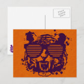 Hipster Tiger Postkarte (Vorne/Hinten)