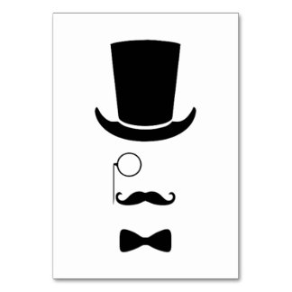 Hipster-Tischkarte Tischnummer