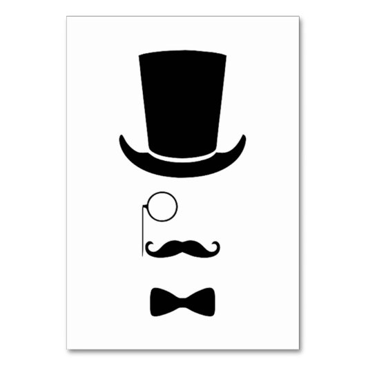 Hipster-Tischkarte Tischnummer (Vorderseite)