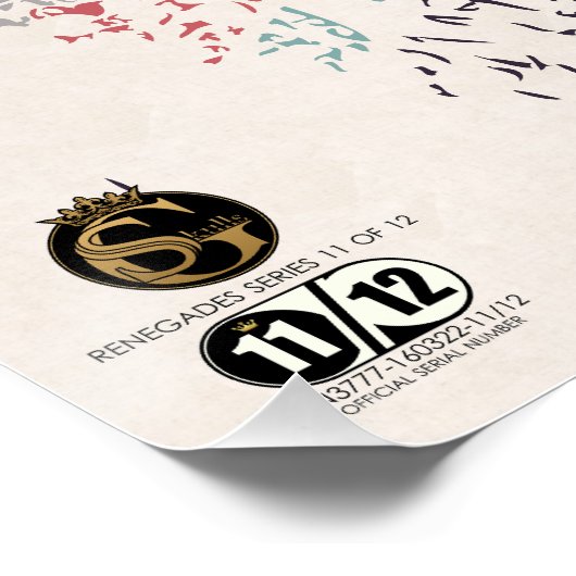 Hipster-Todeskopf Poster (Ecke)