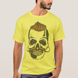Hipster-Todeskopf Punk-Schnurrbart-Kopfbedeckung 2 T-Shirt