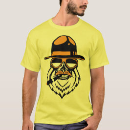 Hipster-Totenkopf Barthut Americ T-Shirt