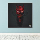 Hipster-Totenkopf Leinwanddruck (Insitu (Holzboden))