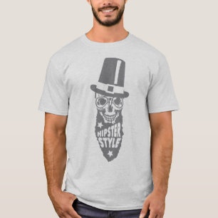Hipster-Totenkopf T-Shirt