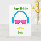 Hipster Typ Grußkarte Karte (Gelbe Blume)