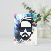 Hipster Typ Postkarte (Stehend Vorderseite)