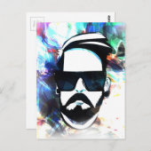 Hipster Typ Postkarte (Vorne/Hinten)