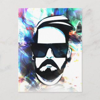 Hipster Typ Postkarte