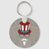 Hipster Uncle Sam Schlüsselanhänger (Vorderseite)