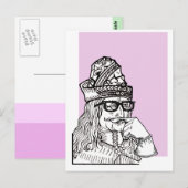 Hipster Uncle Vlad Postkarte (Vorne/Hinten)