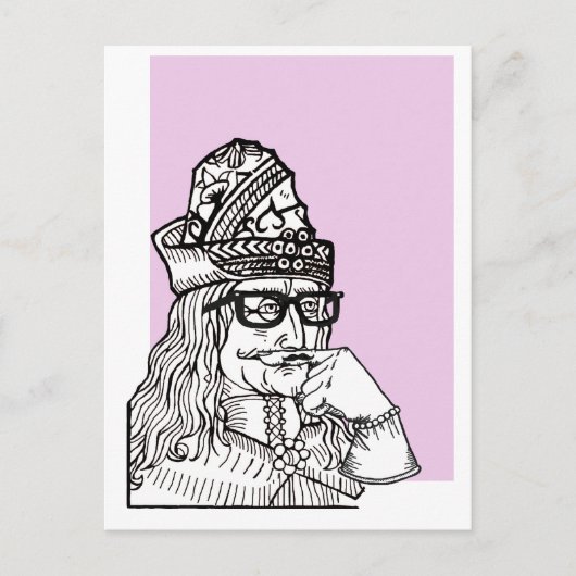 Hipster Uncle Vlad Postkarte (Vorderseite)