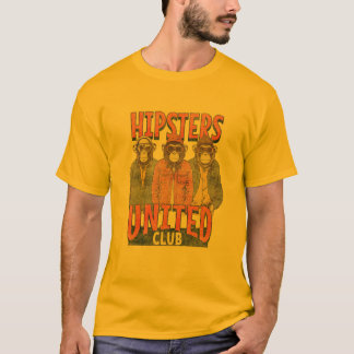 Hipster United Club. Stilechte Affen. T-Shirt