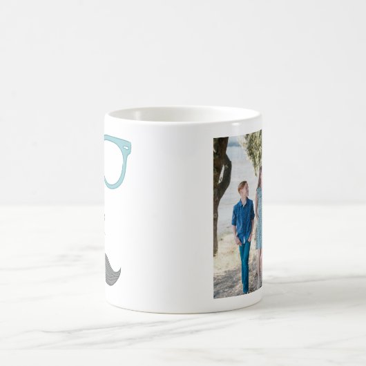 Hipster Vater Benutzerdefiniertes Foto Kaffeetasse (Mittel)