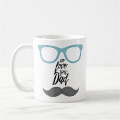 Hipster Vater Benutzerdefiniertes Foto Kaffeetasse (Links)
