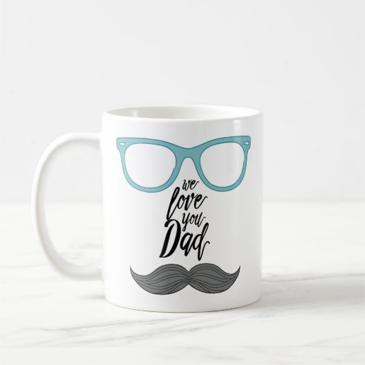 Hipster Vater Benutzerdefiniertes Foto Kaffeetasse (Links)