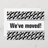 Hipster verschieben Postkarten mit schwarzem Schnu (Vorne/Hinten)