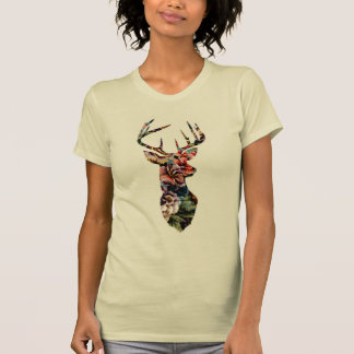 Hipster Vintager Hirschkopf Silhouette T-Shirt