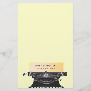 Hipster-Vintager Schreibmaschinen-Notizblock Briefpapier