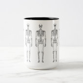 Hipster-Vintages Skelett 15 Unze Zwei-Ton Tasse (Mittel)