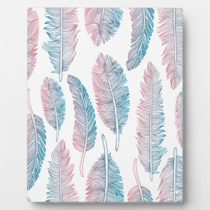 Hipster Wasserfarbe Handgezeichnete blaue rosa Fed Fotoplatte