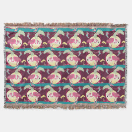 Hipster Weihnachten Flamingo Palm Holiday Szene Decke