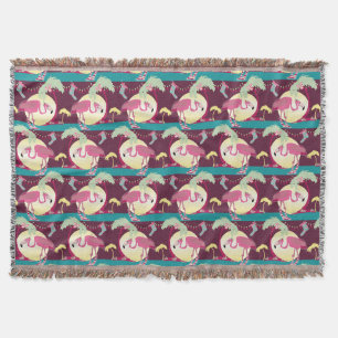 Hipster Weihnachten Flamingo Palm Holiday Szene Decke