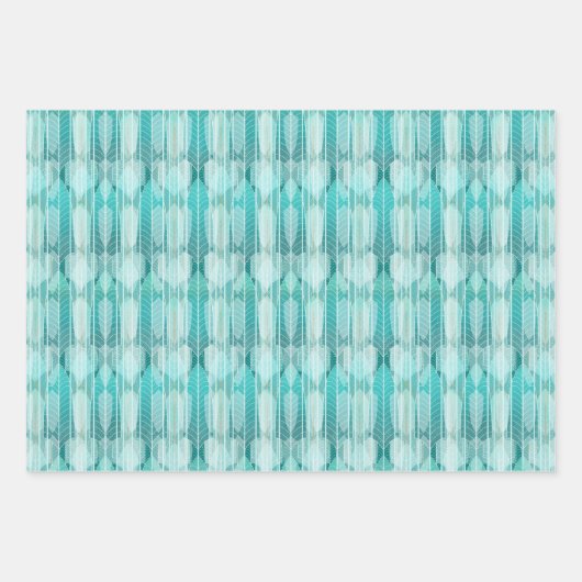 Hipster Weihnachten Flamingo Palm Holiday Szene Geschenkpapier Set (Vorderseite 2)