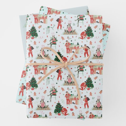 Hipster Weihnachten Geschenkpapier Set (Beispiel)