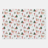 Hipster Weihnachten Geschenkpapier Set (Vorderseite)