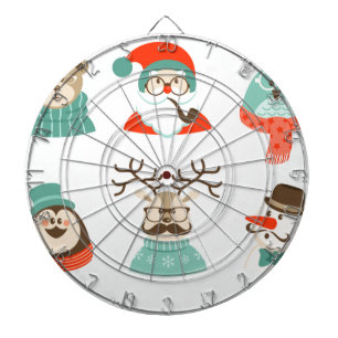 Hipster-Weihnachten-Santa Dartscheibe
