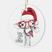 Hipster Weihnachts-Giraffe | Urlaub Keramik Ornament (Links)