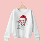 Hipster Weihnachts-Giraffe | Urlaub Sweatshirt