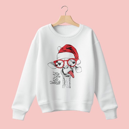 Hipster Weihnachts-Giraffe | Urlaub Sweatshirt