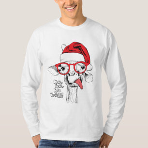 Hipster Weihnachts-Giraffe Urlaub T-Shirt
