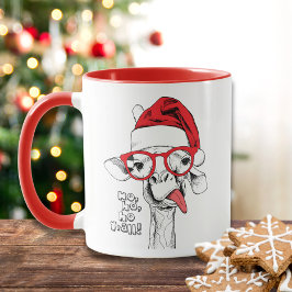 Hipster Weihnachts-Giraffe | Urlaub Tasse