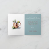 Hipster Weihnachts- und Weihnachtscocktail Rezept Karte (Innenseite)