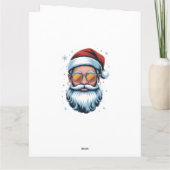 Hipster Weihnachtsmann Karte (Rückseite)