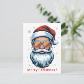 Hipster Weihnachtsmann  Postkarte (Stehend Vorderseite)