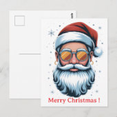 Hipster Weihnachtsmann  Postkarte (Vorne/Hinten)