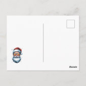 Hipster Weihnachtsmann  Postkarte (Rückseite)