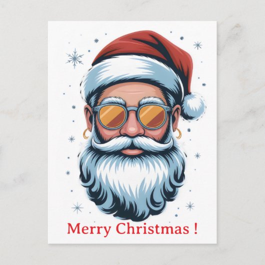 Hipster Weihnachtsmann  Postkarte (Vorderseite)