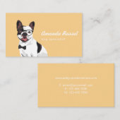 Hipster-Weiß und französische Bulldogge Browns Visitenkarte (Vorne/Hinten)