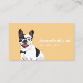 Hipster-Weiß und französische Bulldogge Browns Visitenkarte (Vorderseite)