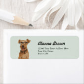 Hipster Welsh Terrier Address Label für Hundeliebh (Insitu)